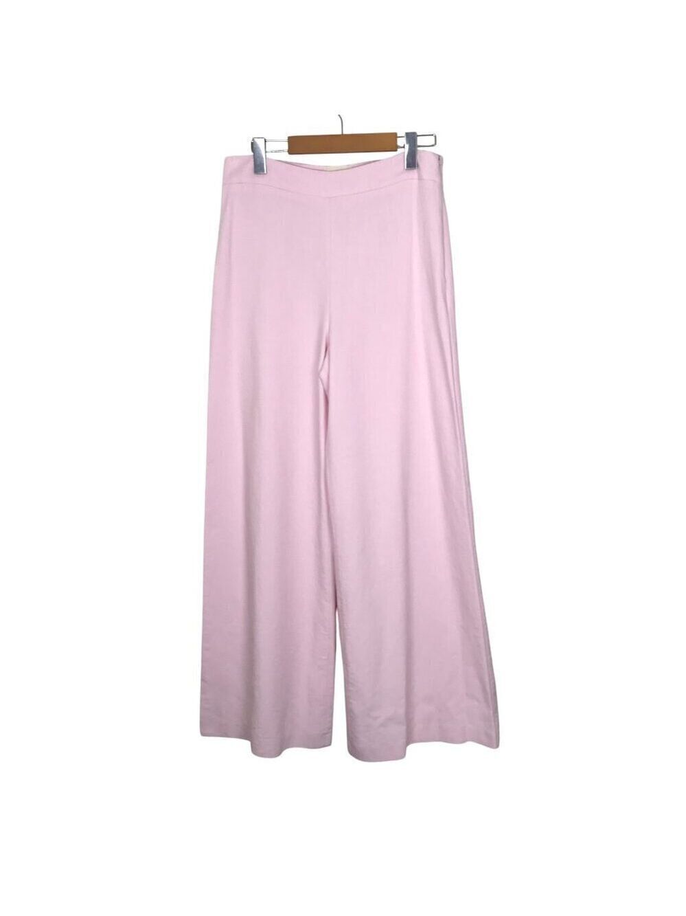 Sezane Pink 91% Viscose High Rise Extra Wide Leg Trousers Size 38 (US 6)